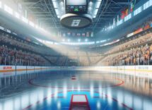 Canucks players in action against the Ducks