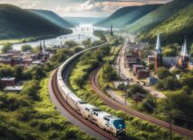 Scenic view of East Coast train travel for families