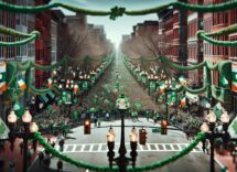 Festive St. Patrick's Day parade in Boston