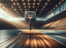 Fans cheering for Caribou basketball team during a game
