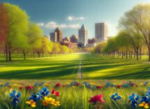 Scenic view of Fort Wayne showcasing seasonal beauty