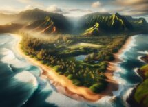 Stunning beach view in Hawaii during summer