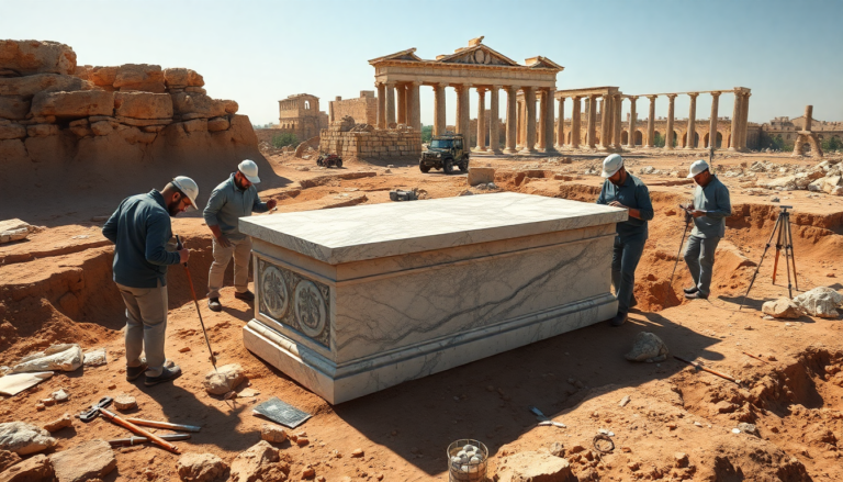unique marble sarcophagus found in caesarea 1749540922